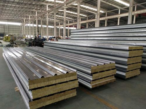 上海嘉定复合板厂家供应四企口岩棉夹芯板_产品详情_江苏恒海钢结构